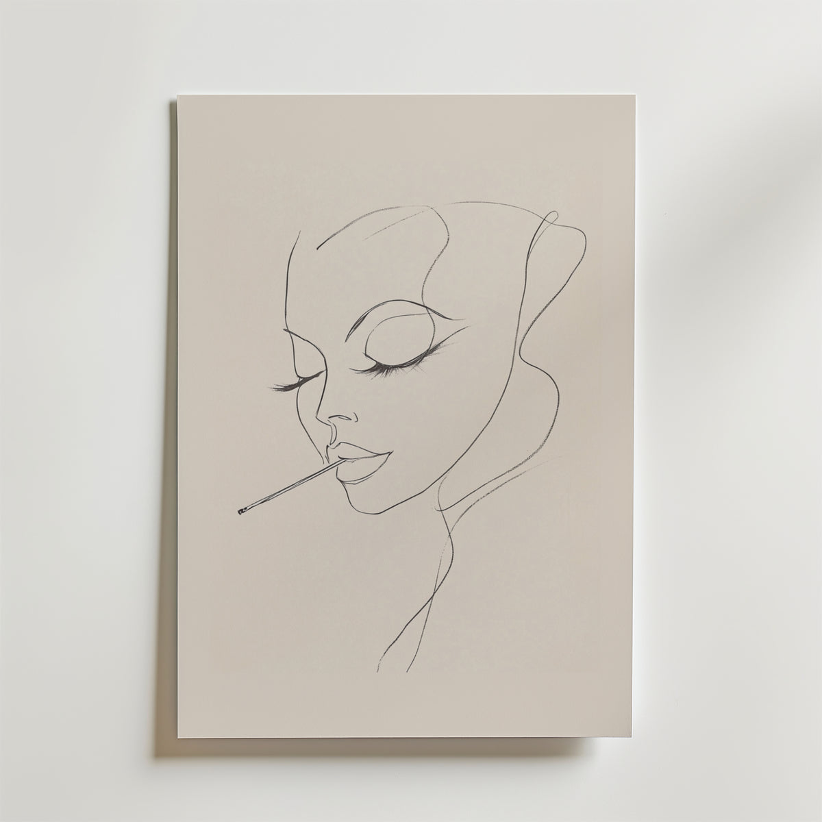 Vintage Femme Smoking – stilfullt konsttryck från Bozetto, tryckt på matt finpapper