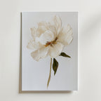 Elegant white floral oil – stilfullt konsttryck från Bozetto, tryckt på matt finpapper