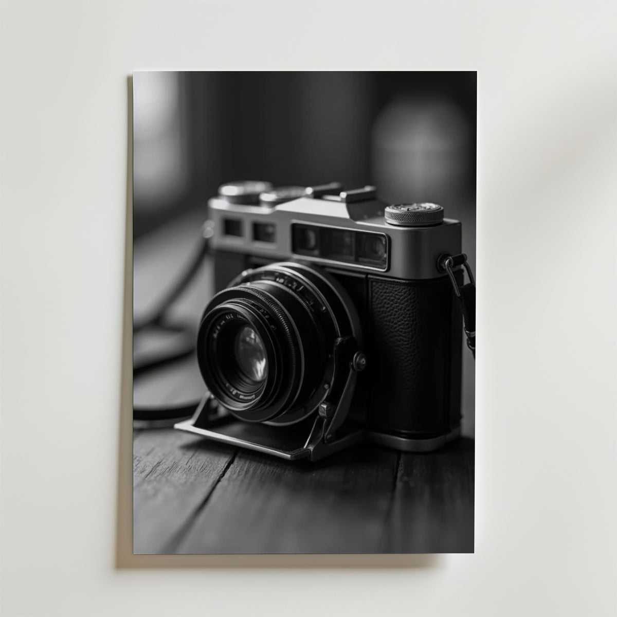 Old School Camera – stilfullt konsttryck från Bozetto, tryckt på matt finpapper i hög tryckkvalitet