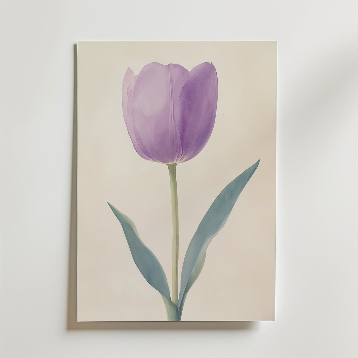 Purple tulip – stilfullt konsttryck från Bozetto, tryckt på matt finpapper i hög tryckkvalitet