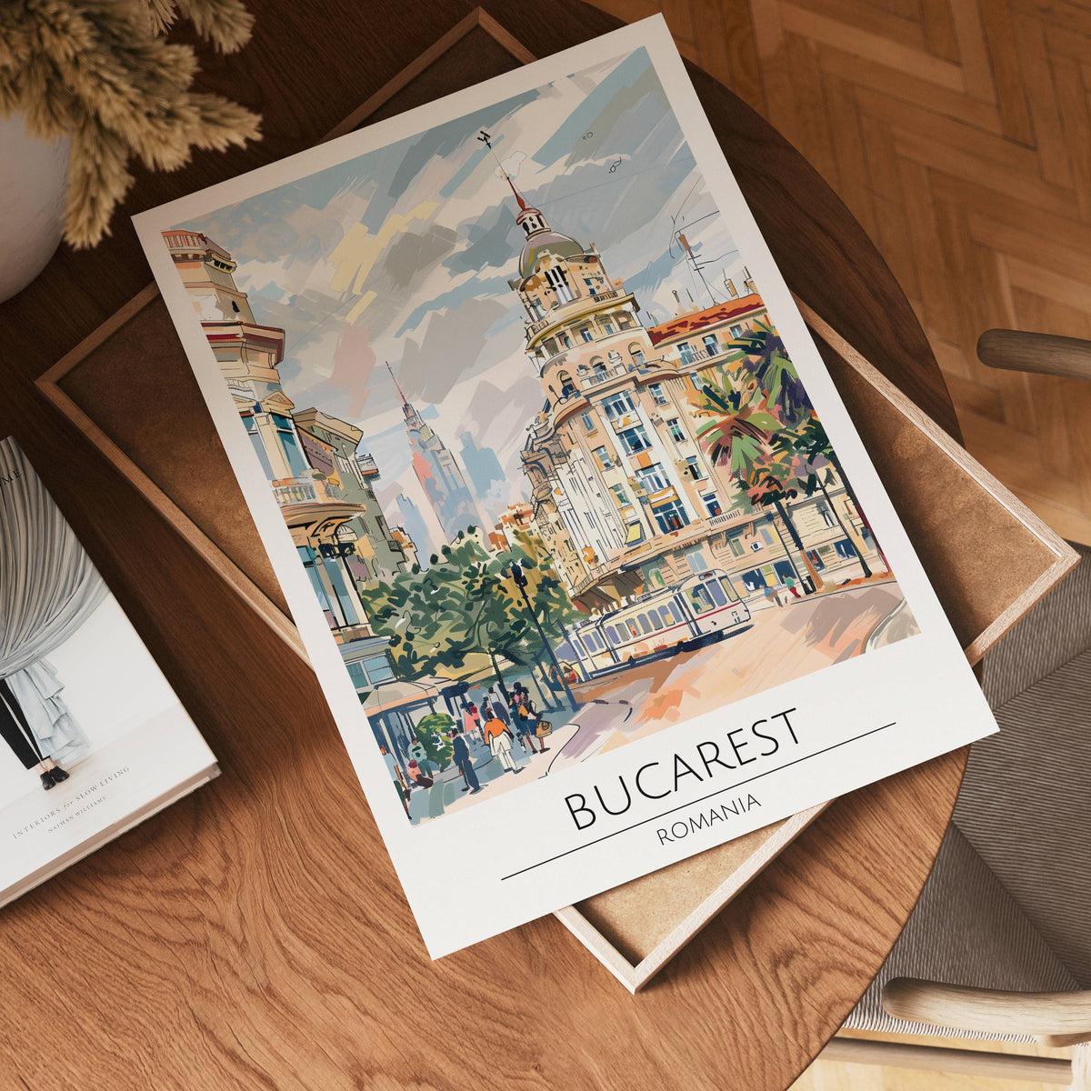 Bucarest poster visad rakt fram – Bozetto affisch i hög tryckkvalitet i hög tryckkvalitet