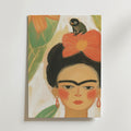 Frida Kahlo With a Frog – stilfullt konsttryck från Bozetto, tryckt på matt finpapper