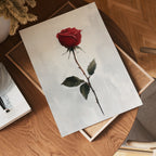 Red Rose poster visad rakt fram – Bozetto affisch i hög tryckkvalitet i hög tryckkvalitet