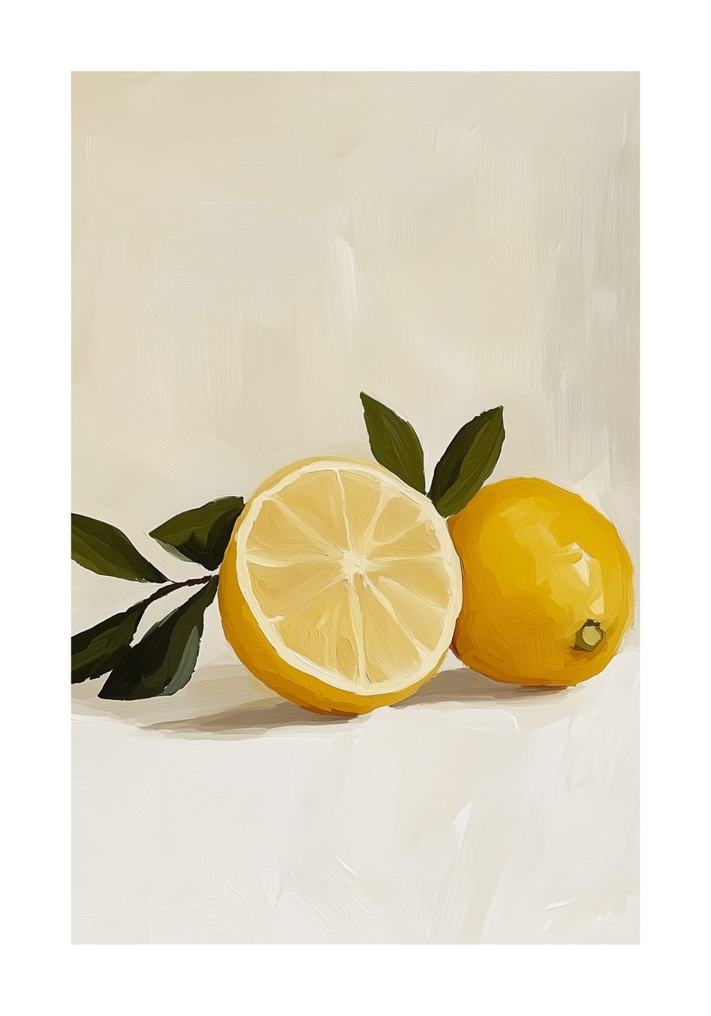 Minimal Lemon poster visad rakt fram – Bozetto affisch i hög tryckkvalitet i hög tryckkvalitet