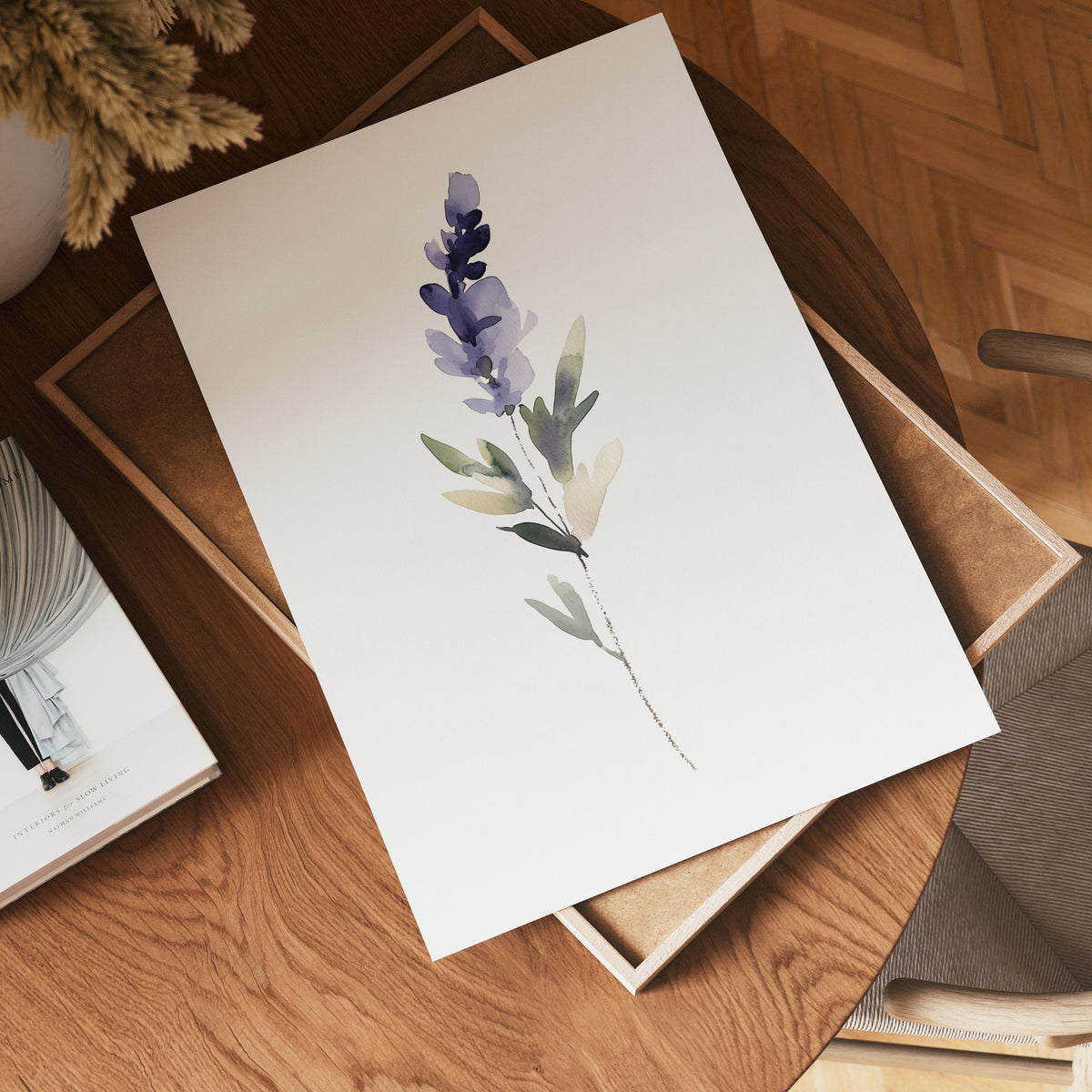 Watercolor lavender poster visad rakt fram – Bozetto affisch i hög tryckkvalitet