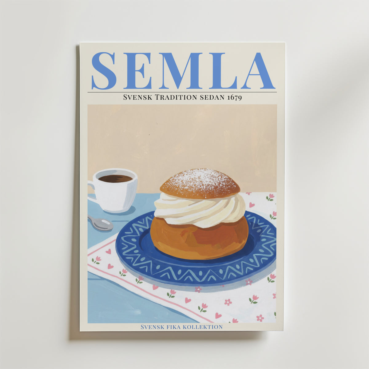Semla – stilfullt konsttryck från Bozetto, tryckt på matt finpapper i hög tryckkvalitet