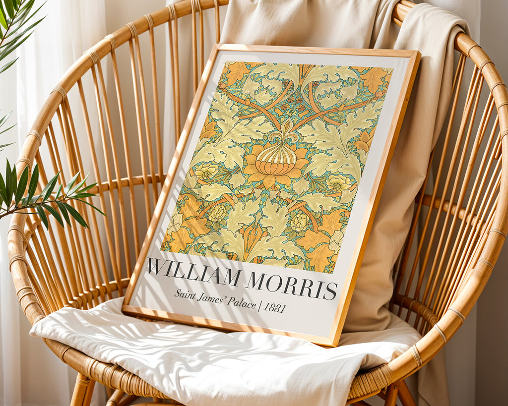 William Morris Saint James' poster visualiserad på vägg – från Bozetto i hög kvalitet