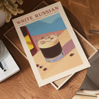White Russian Cocktail – affisch med stilfullt motiv från Bozetto i hög kvalitet