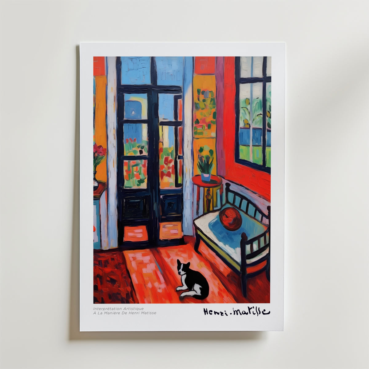 L’Atelier Rouge inspired – stilfullt konsttryck från Bozetto, tryckt på matt finpapper