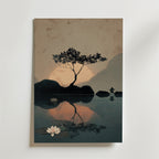 Silent Sunset Reflection – stilfullt konsttryck från Bozetto, tryckt på matt finpapper