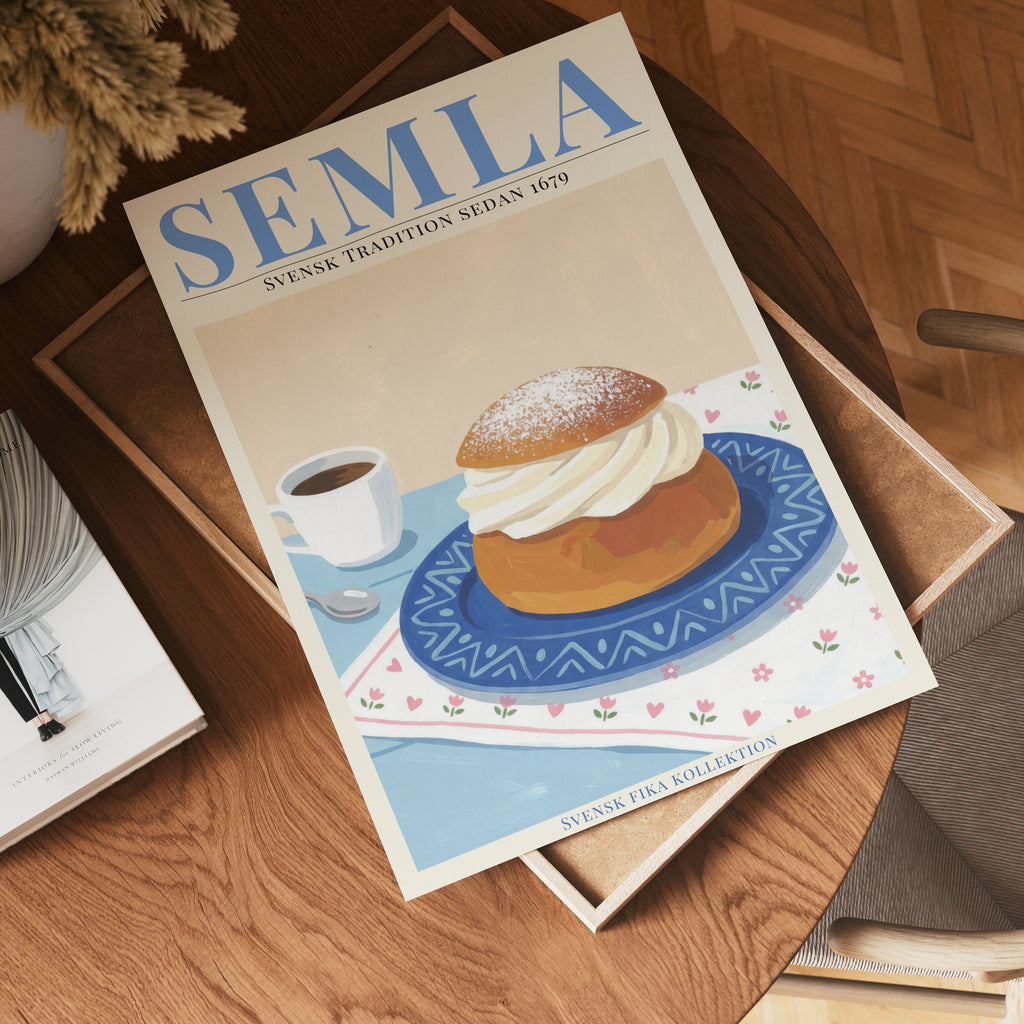 Semla – Bozetto poster i hög kvalitet, perfekt för varje rum i hemmet i hög tryckkvalitet