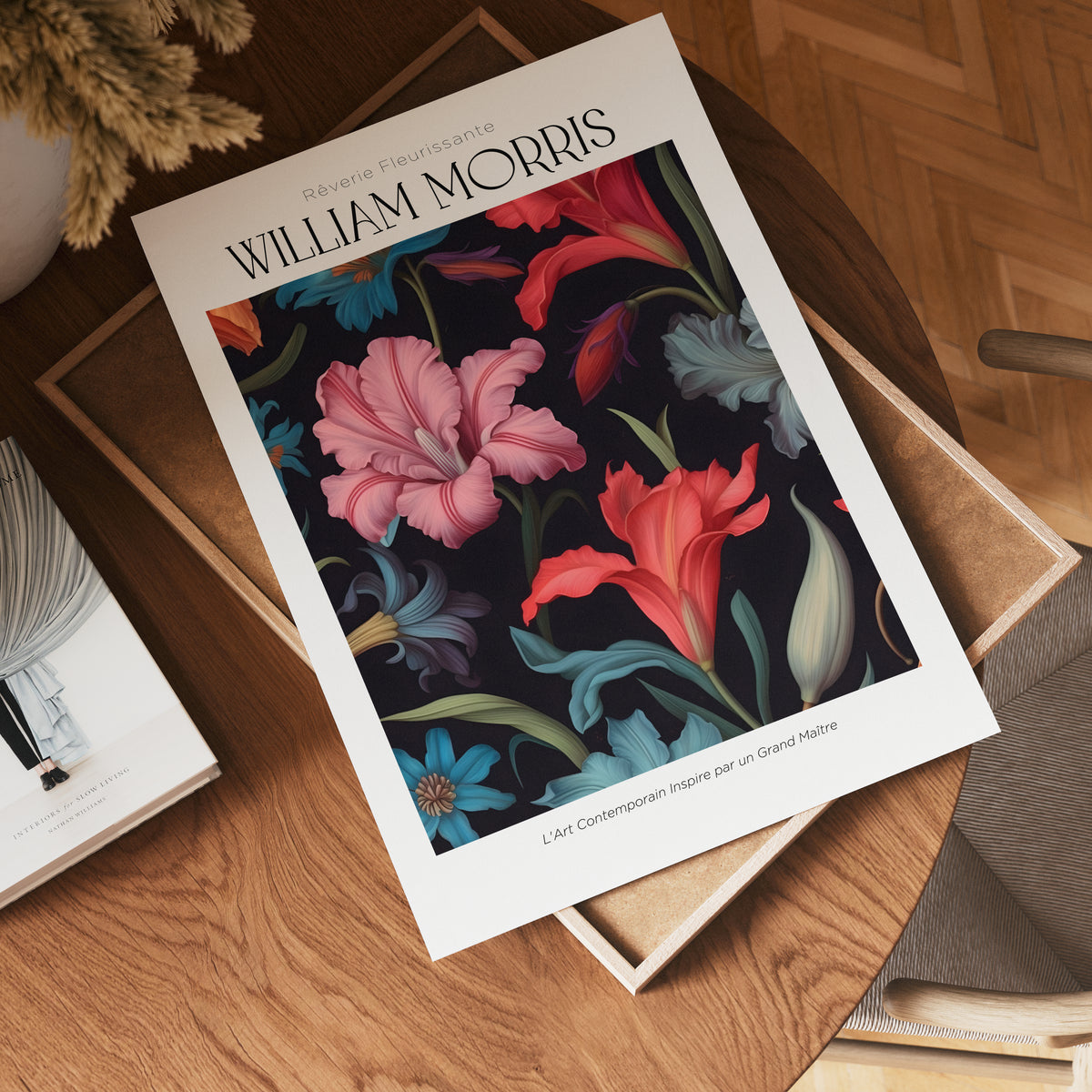 William Morris Midnight Bloom poster visad rakt fram – Bozetto affisch i hög tryckkvalitet