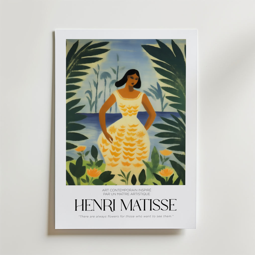Polynésie, le ciel Matisse – stilfullt konsttryck från Bozetto, tryckt på matt finpapper