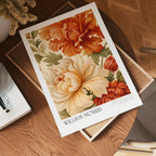 William Morris Amber Peony – affisch med stilfullt motiv från Bozetto i hög kvalitet