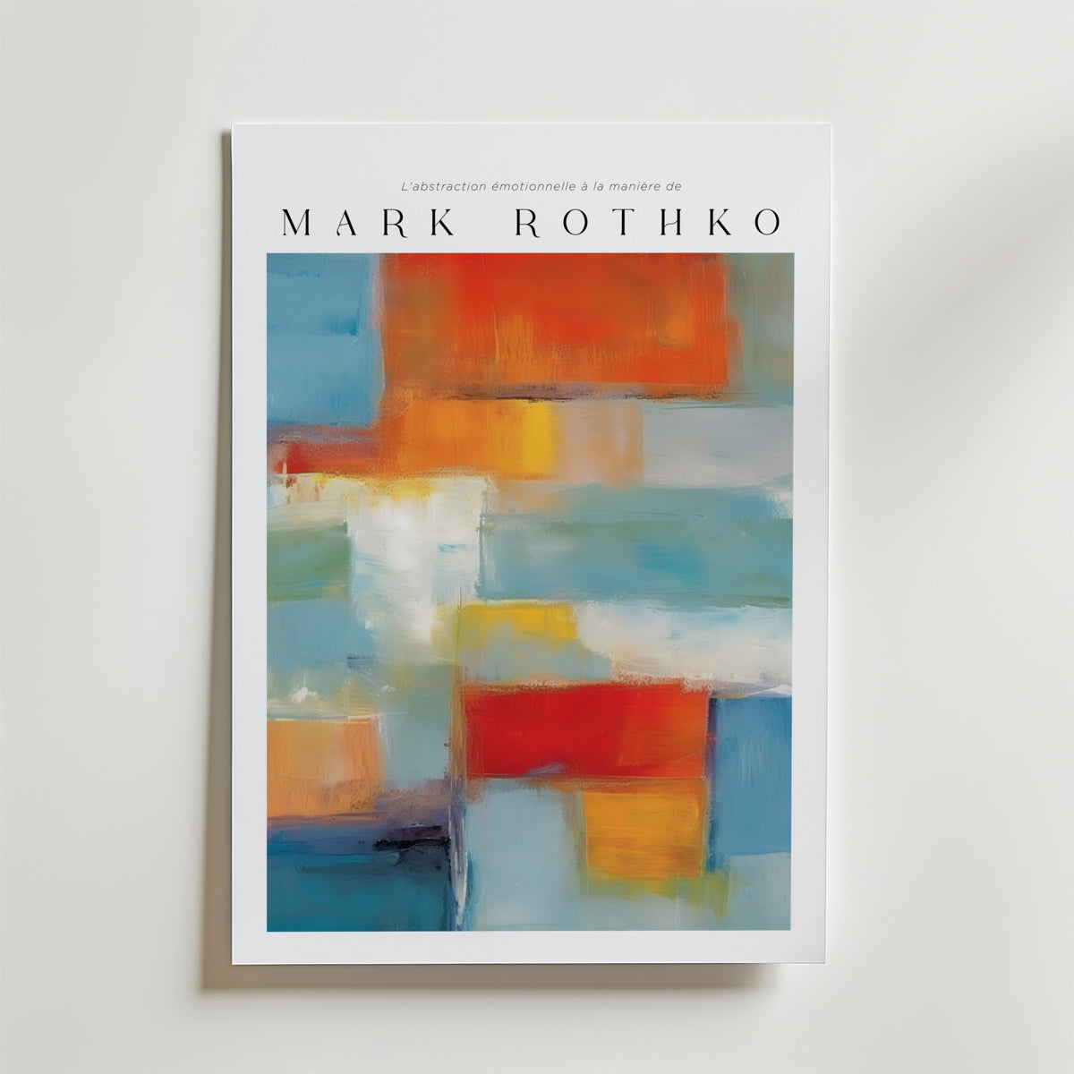 Painted Frequencies Mark Rothko affisch på neutral bakgrund – poster från Bozetto