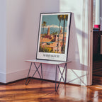 Marrakech Beneath The Atlas poster visualiserad på vägg – från Bozetto i hög kvalitet