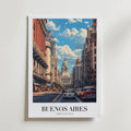 Where Time Walks In Buenos Aires affisch på neutral bakgrund – poster från Bozetto