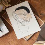 Abstract Bearded Man – affisch med snyggt motiv, köp enkelt hos Bozetto i flera storlekar