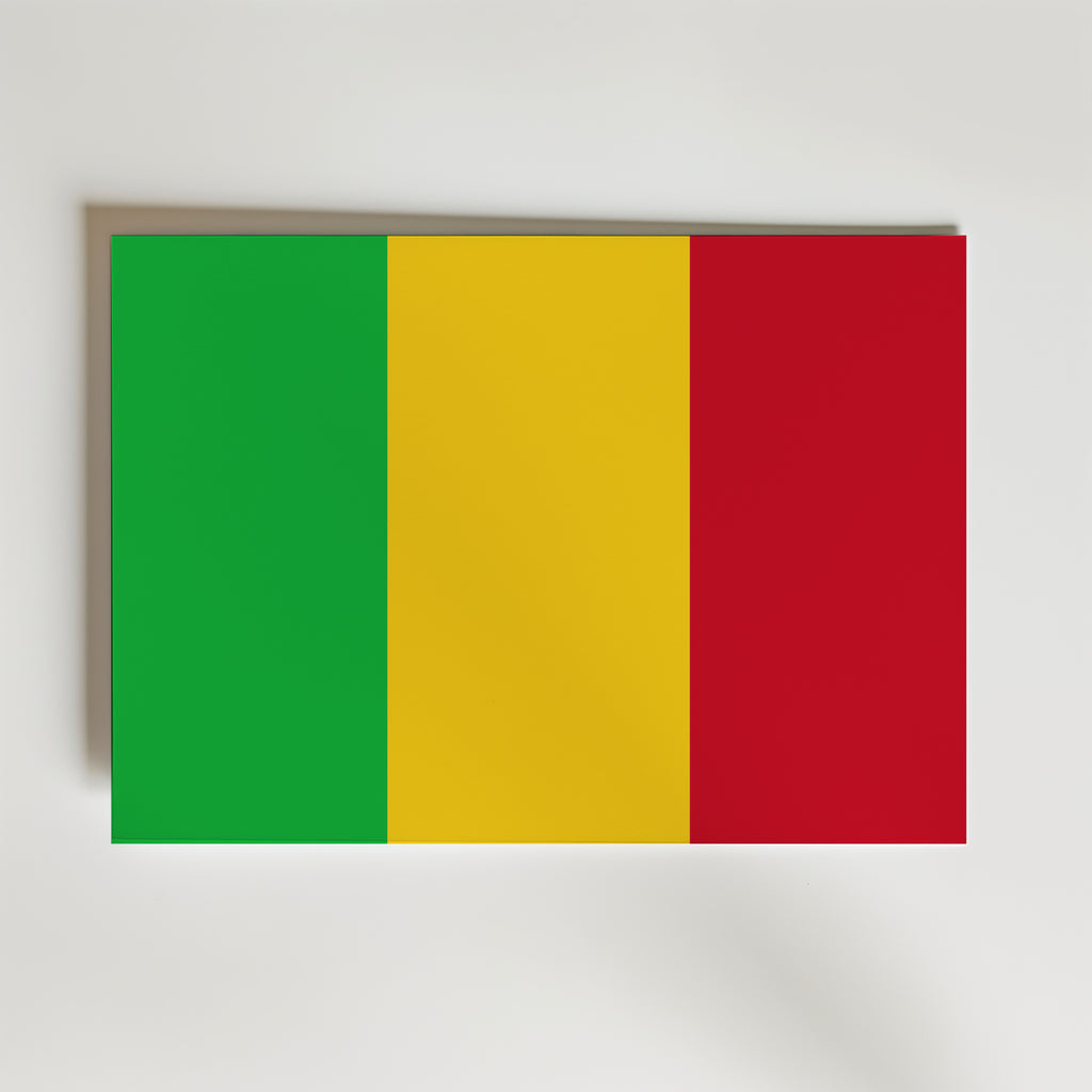 Mali National Flag Poster – modern konst och stilren konsttryck för hemmet hos Bozetto