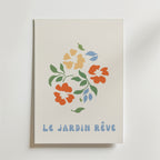Floral wall art garden green – stilfullt konsttryck från Bozetto, tryckt på matt finpapper