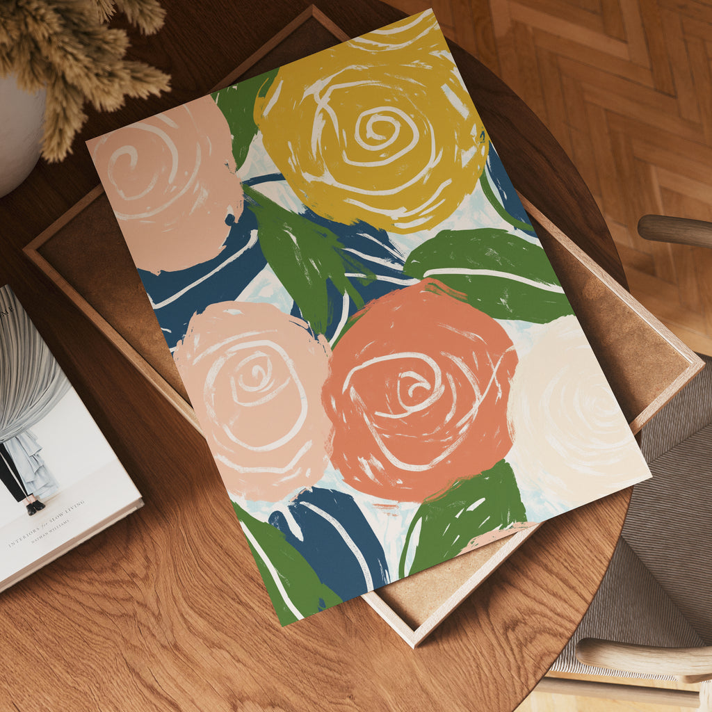 Floral Harmony – affisch med snyggt motiv, köp enkelt hos Bozetto i flera storlekar
