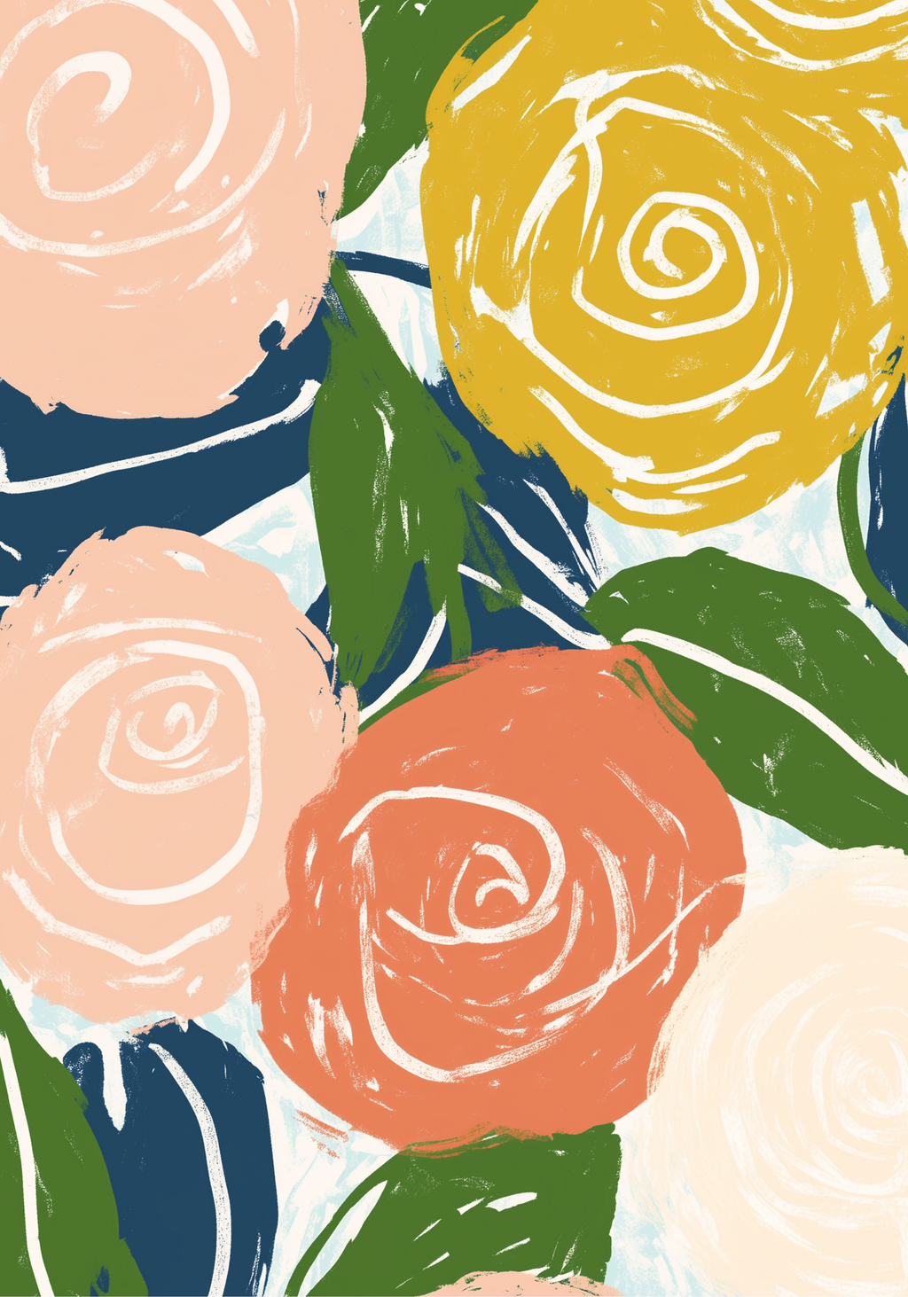 Floral Harmony – köp enkelt hos Bozetto konsttryck i hög kvalitet i hög kvalitet