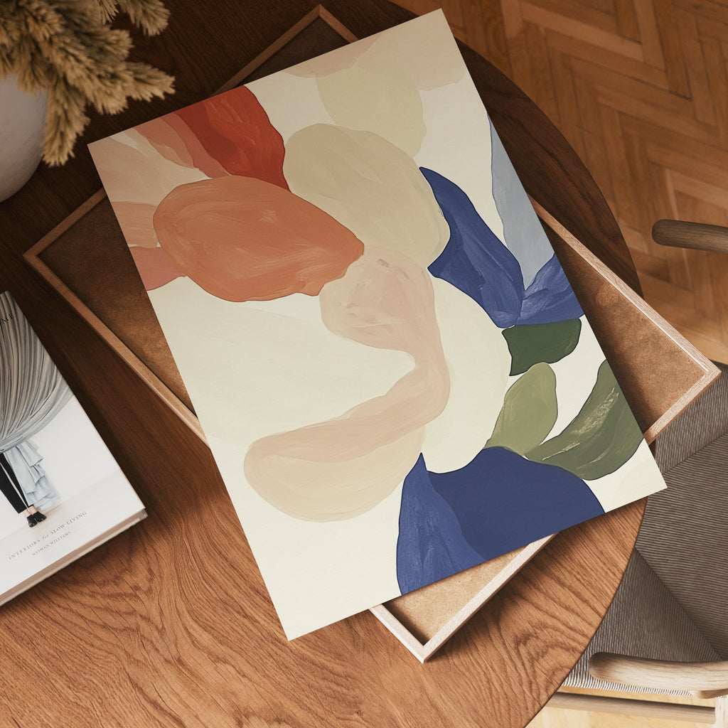 Abstract botanical modern poster visad rakt fram – Bozetto affisch i hög tryckkvalitet