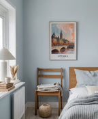 Mockup av Golden Light Over Ottawa affisch på vägg – köp enkelt hos Bozetto i hög kvalitet