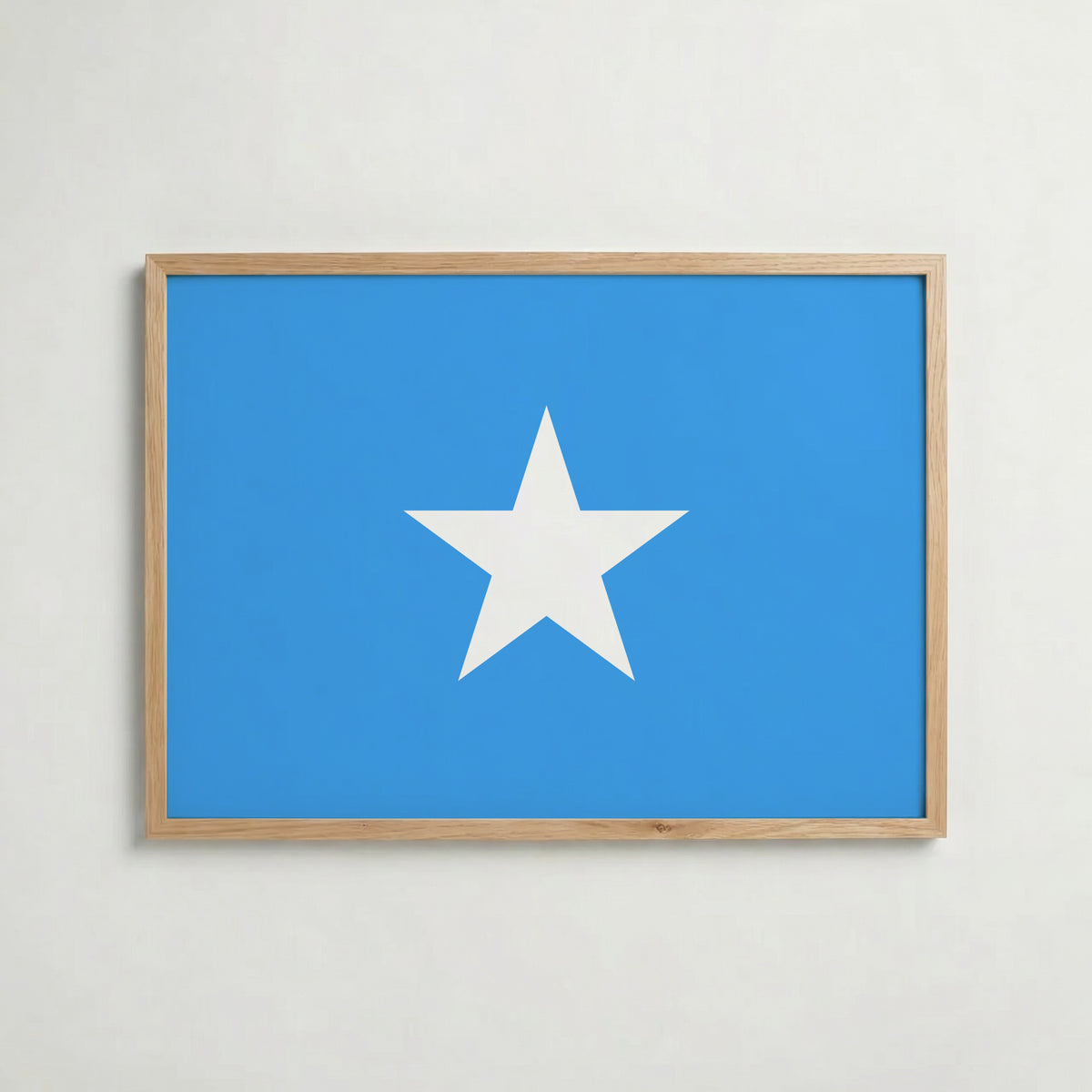 Somalia National Flag Poster i ekram – inramad konsttryck för stilren inredning hos Bozetto