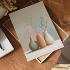 Soft Stillness Vases poster visad rakt fram – Bozetto affisch i hög tryckkvalitet