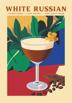 White Russian No.2 Cocktail poster visad rakt fram – Bozetto affisch i hög tryckkvalitet