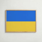 Ukraine National Flag Poster i ekram – inramad konsttryck för stilren inredning hos Bozetto