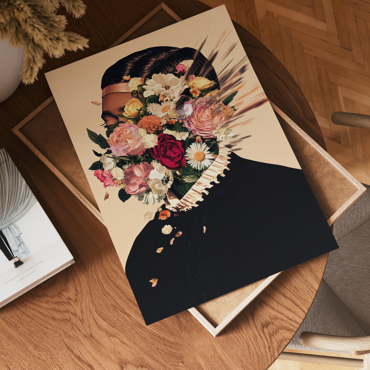 Floral Explosion Portrait – affisch med stilfullt motiv från Bozetto i hög kvalitet