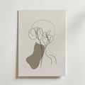 Floral Face Silhouette – stilfullt konsttryck från Bozetto, tryckt på matt finpapper