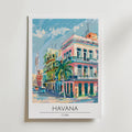 Havana Pastel Streets – stilfullt konsttryck från Bozetto, tryckt på matt finpapper