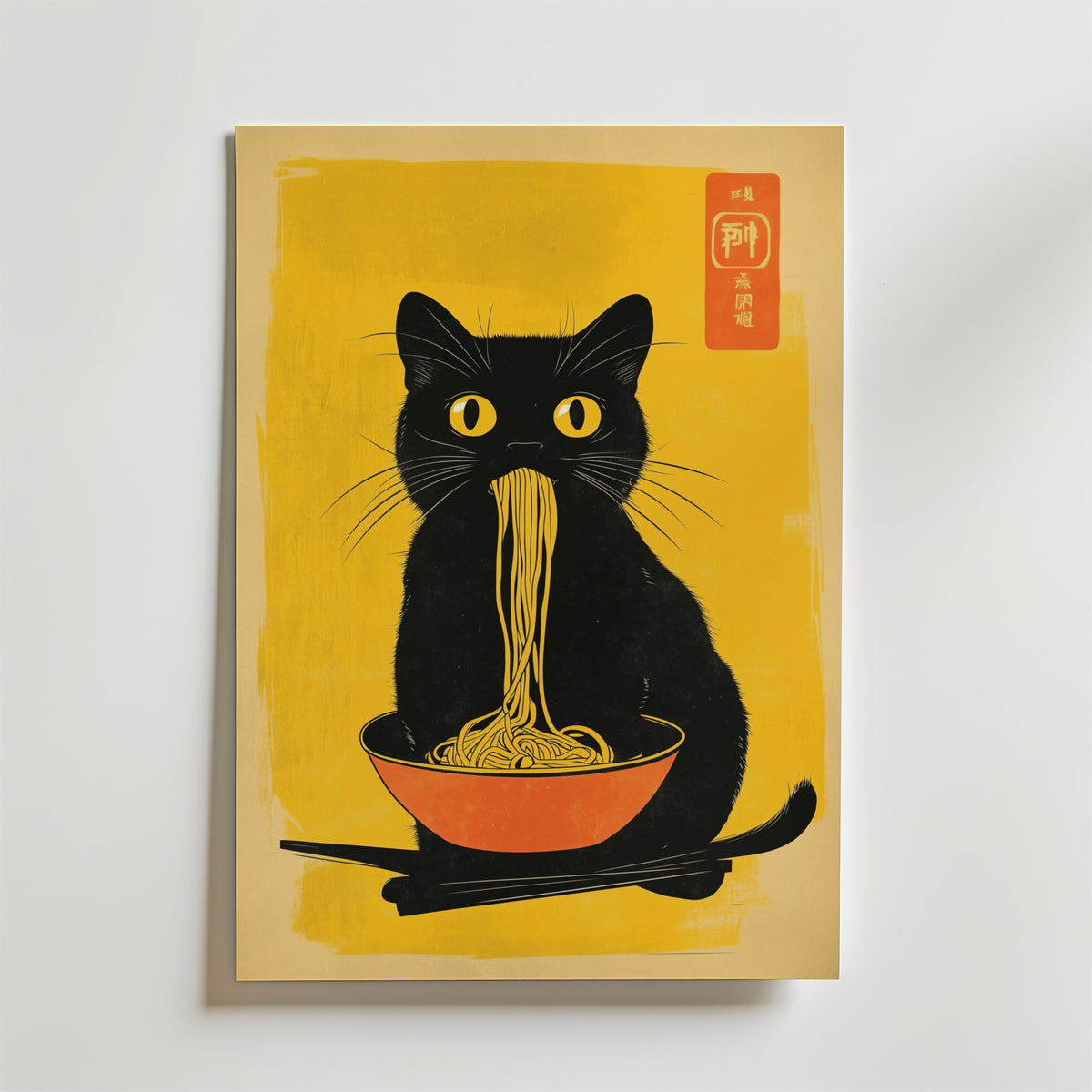 Bundle 3-pack Noodle Cat Trio – kuraterad postercollection som lyfter hemmet hos Bozetto