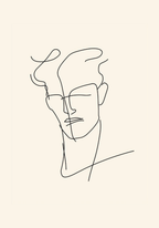 Modern Line Art Man – affisch med snyggt motiv, köp enkelt hos Bozetto i flera storlekar
