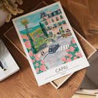 Capri Coastal Elegance – affisch med stilfullt motiv från Bozetto i hög kvalitet