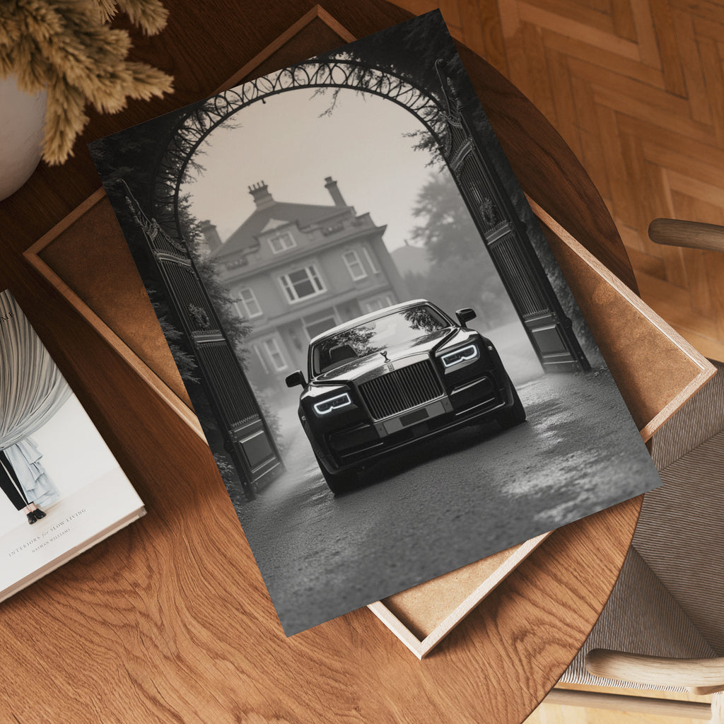 Vintage Rolls Royce No.2 – affisch med stilfullt motiv från Bozetto i hög kvalitet