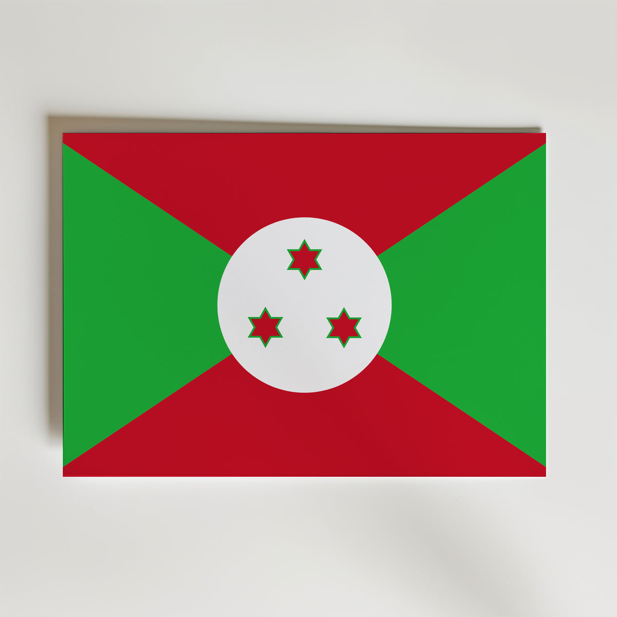 Burundi National Flag Poster – modern konst och stilren konsttryck för hemmet hos Bozetto