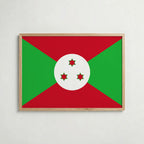 Burundi National Flag Poster i ekram – inramad konsttryck för stilren inredning hos Bozetto