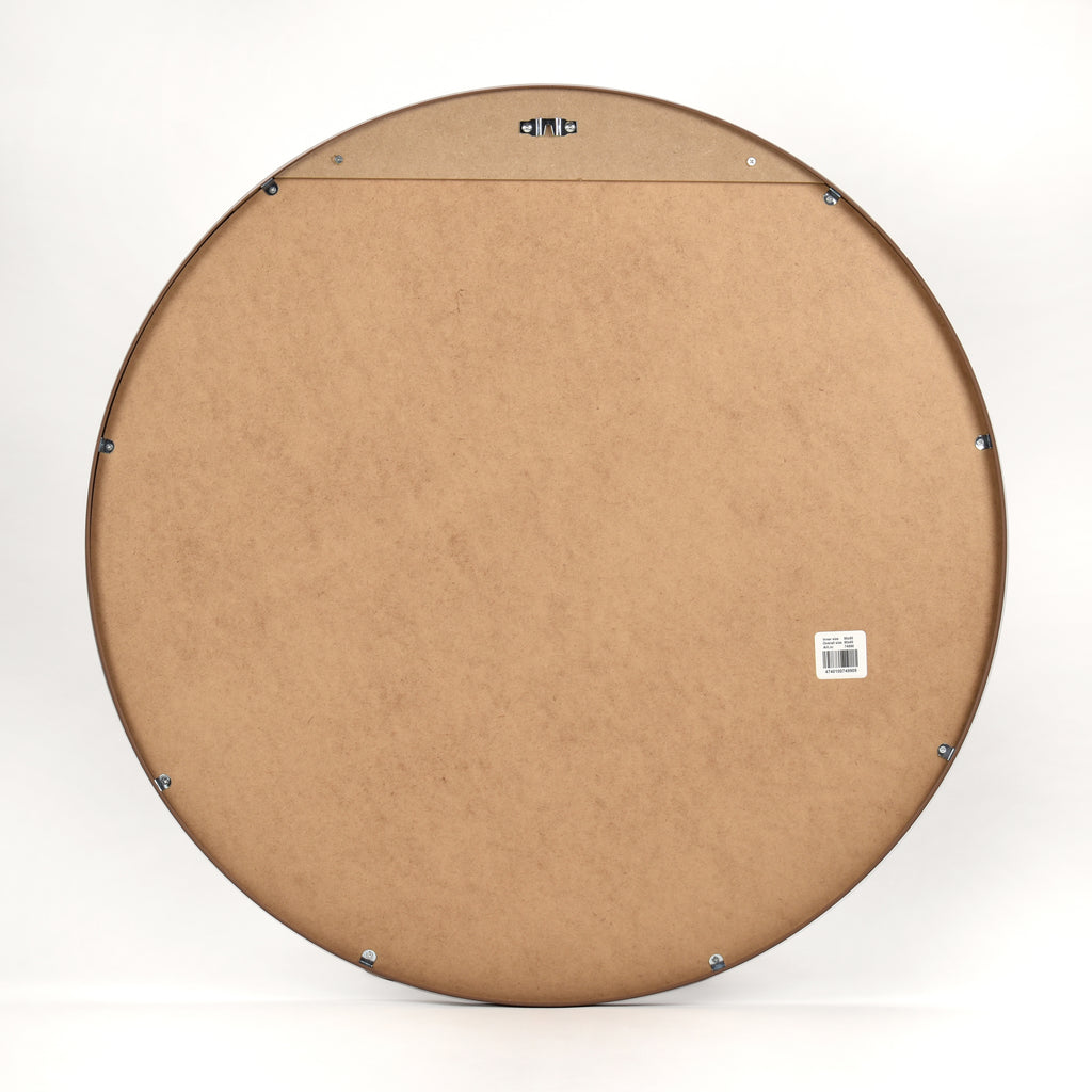 Spegel Rund Valnöt Deluxe  80 cm – poster väggdekoration