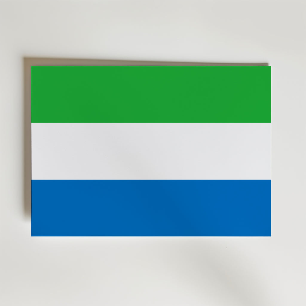 Sierra Leone National Flag Poster – modern konst och stilren konsttryck för hemmet hos Bozetto