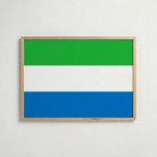 Sierra Leone National Flag Poster i ekram – inramad konsttryck för stilren inredning hos Bozetto