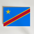 DR Congo National Flag Poster – modern konst och stilren konsttryck för hemmet hos Bozetto