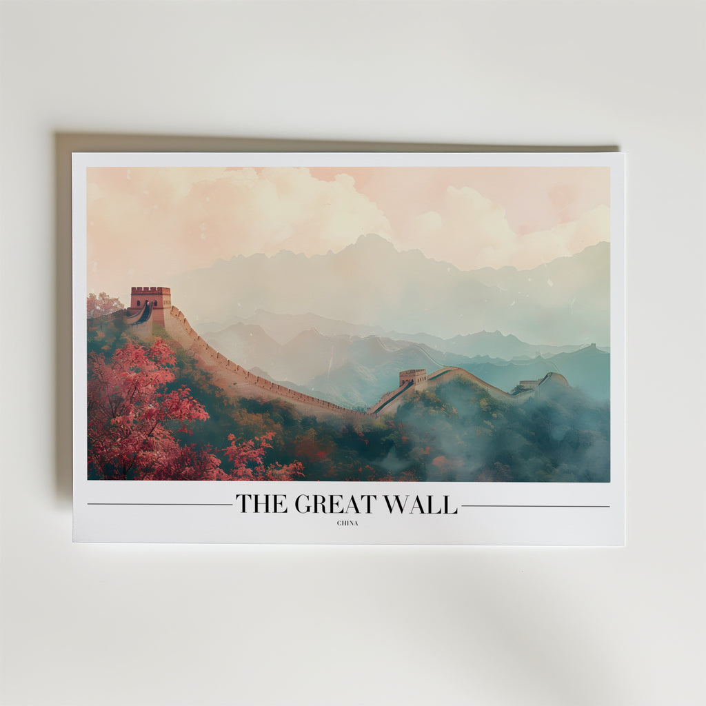 The Great Wall – stilfullt konsttryck från Bozetto, tryckt på matt finpapper i hög tryckkvalitet