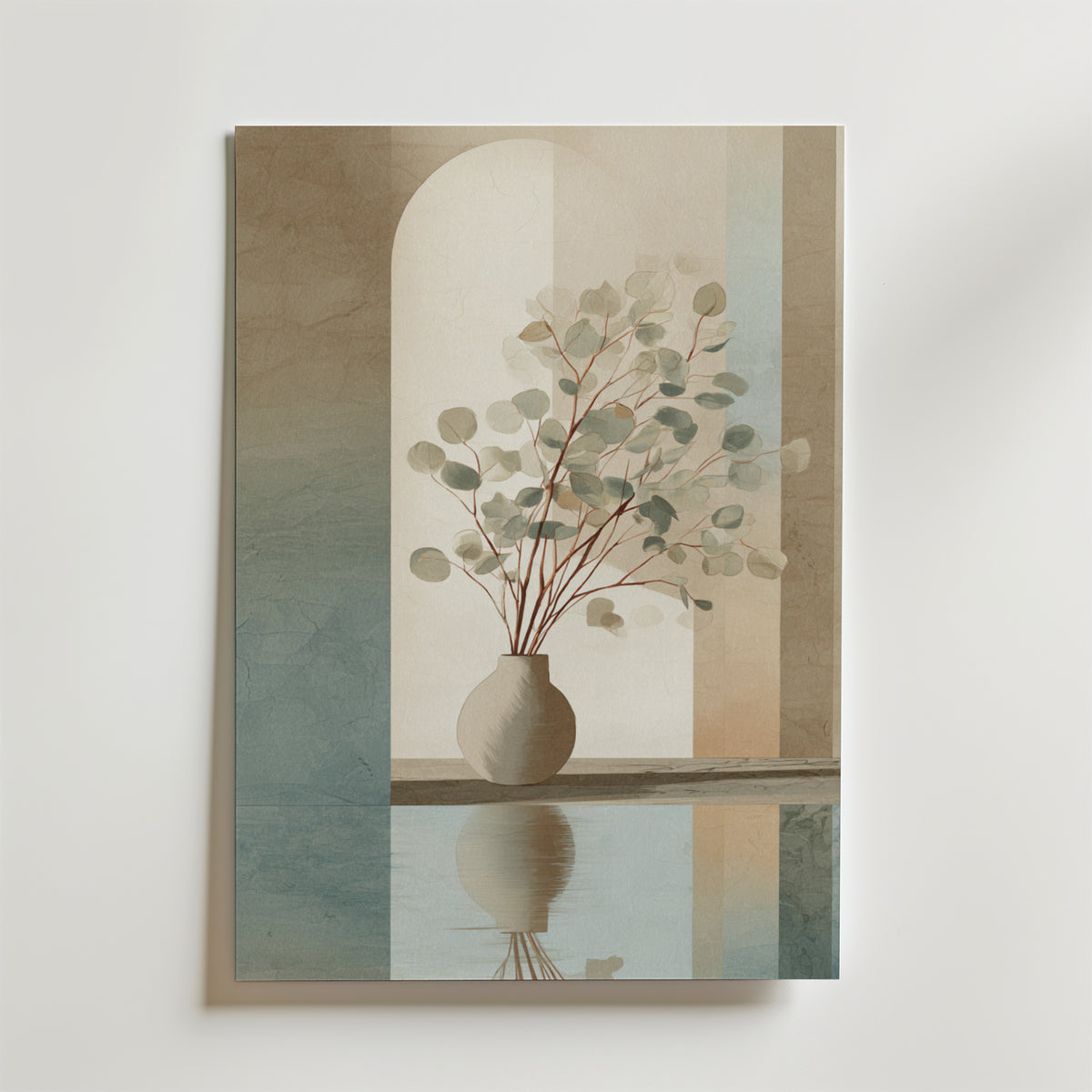 Calm Arch Eucalyptus – stilfullt konsttryck från Bozetto, tryckt på matt finpapper