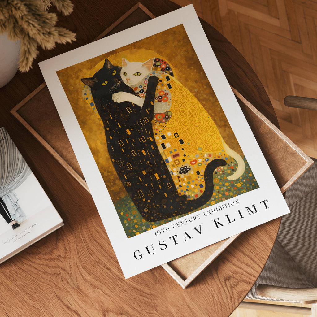 Gustav Klimt Golden Embrace – affisch med stilfullt motiv från Bozetto i hög kvalitet