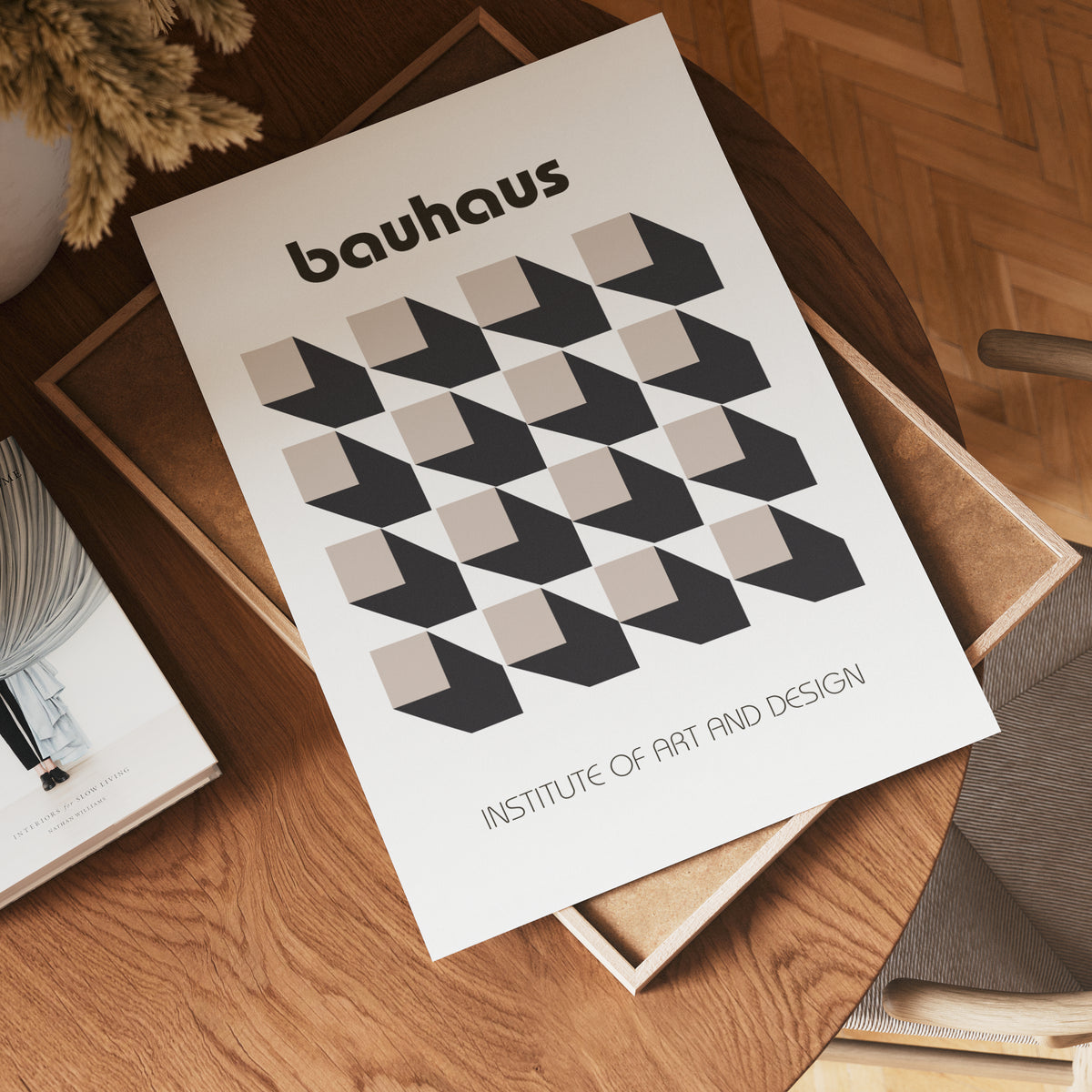 Bauhaus Optical Grid poster visad rakt fram – Bozetto affisch i hög tryckkvalitet