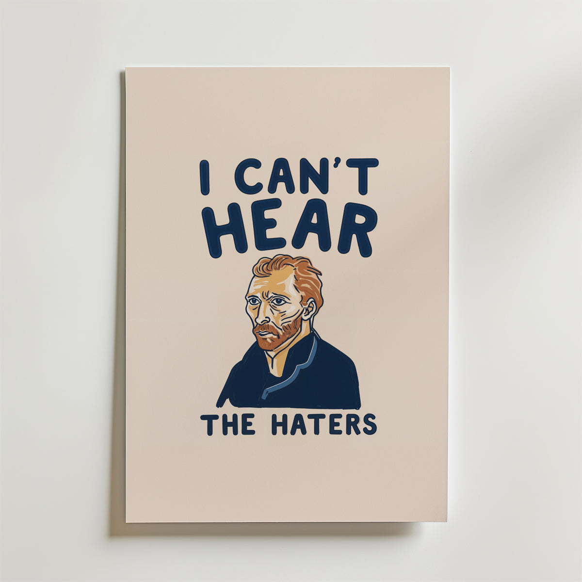 Van Gogh Can’t Hear – stilfullt konsttryck från Bozetto, tryckt på matt finpapper